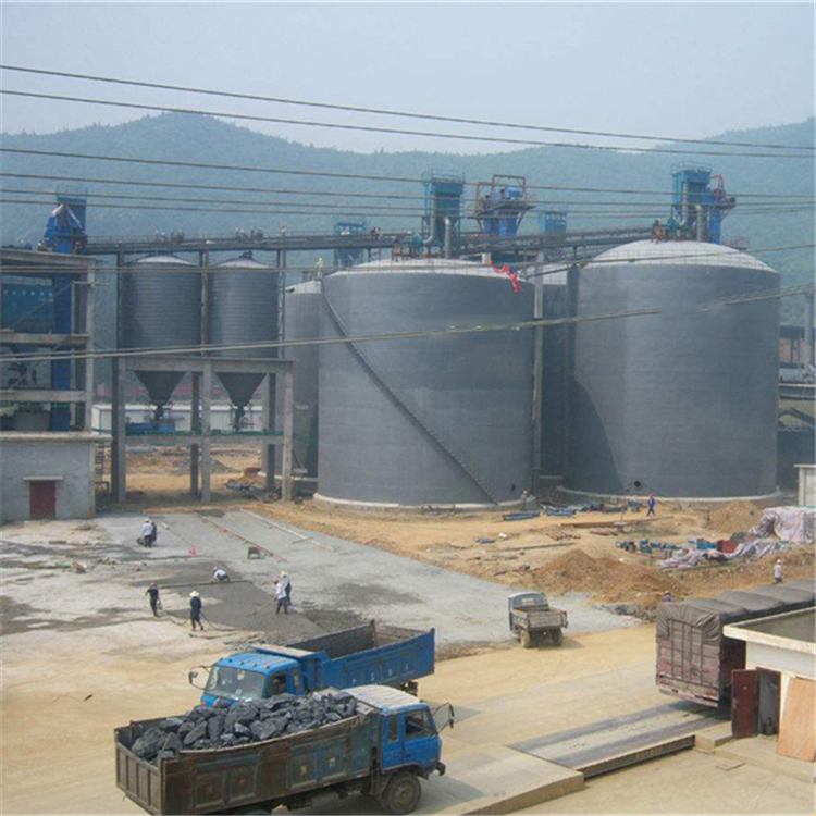 兴安水泥钢板仓2座3000吨青岛项目进入施工